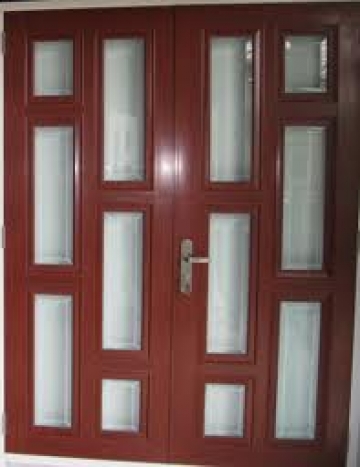 Cửa đi nhôm màu vân gỗ
